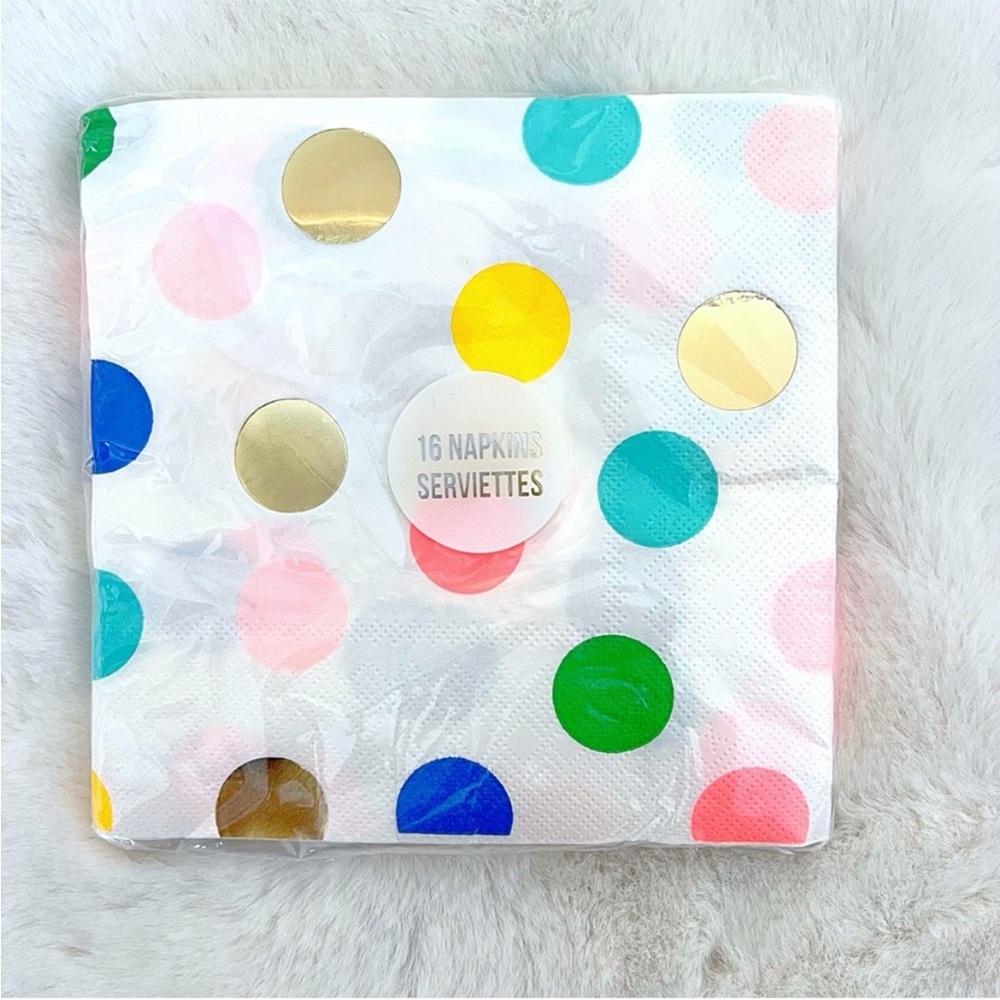 Meri Meri Multicolor Large Polka dots 16 piece Large napkins